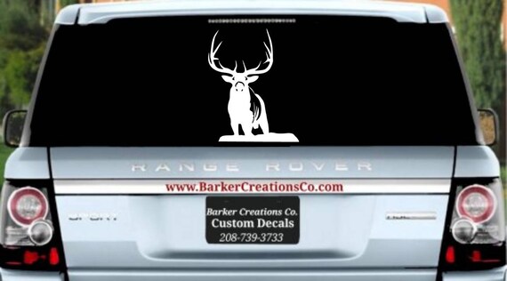 Elk Head Decal With Big Antlers – Peel & Stick Vinyl Die-Cut For Hunting, Trucks, Windows 5 thumbnail image