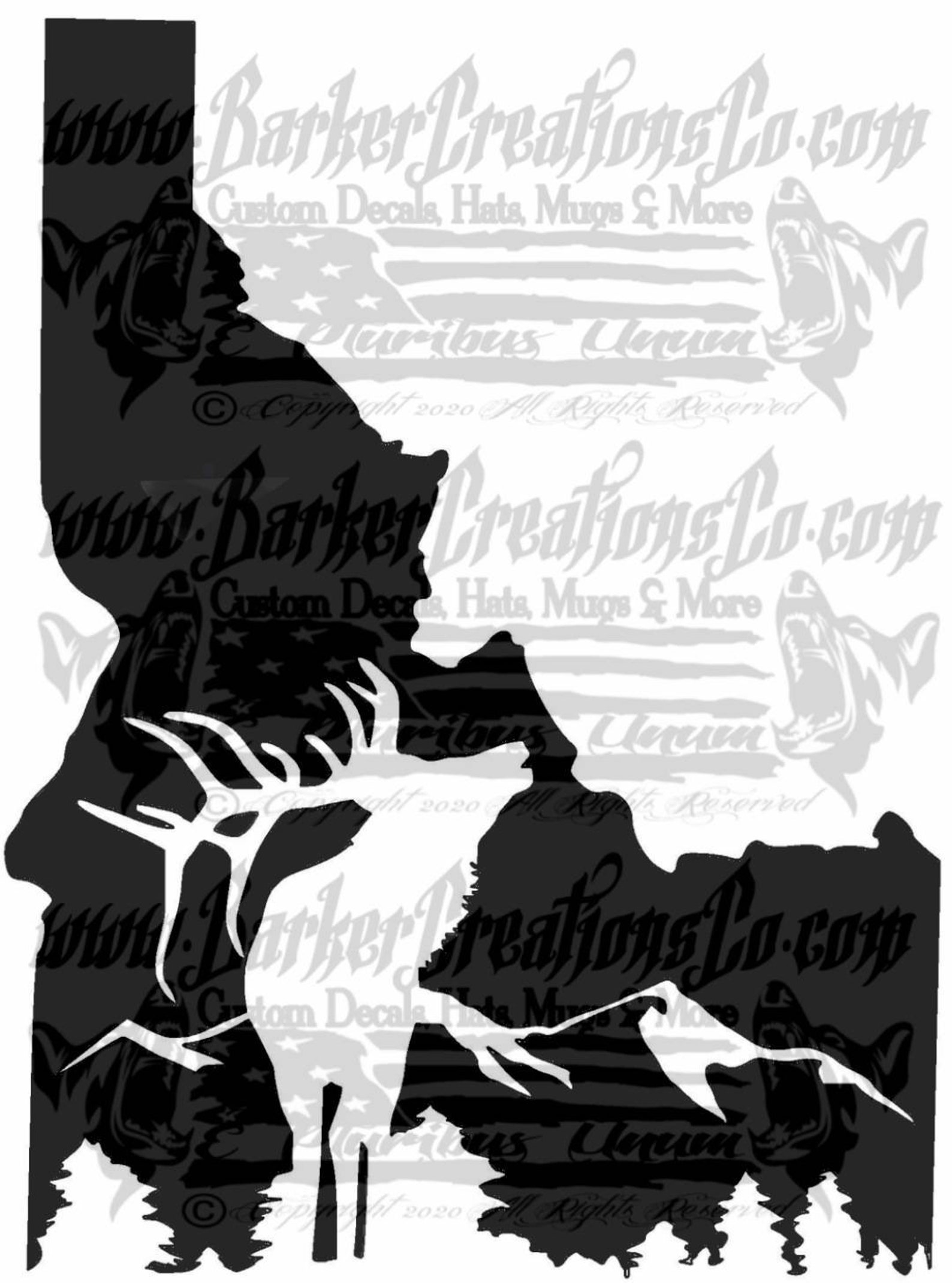 Idaho Elk Decal Idaho Outdoors ID Hunting 208 Wildlife Etsy