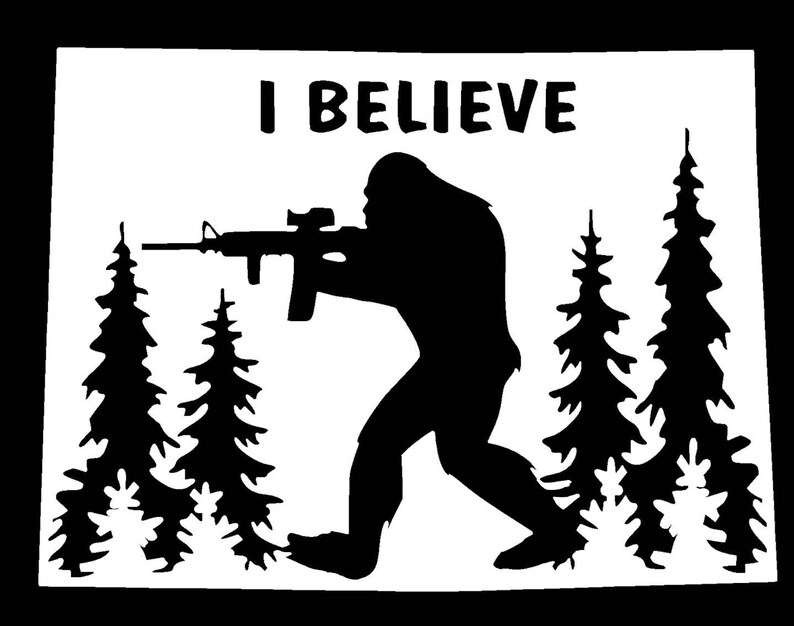 Various Colors /& Sizes Bumper Sticker Colorado Decal Sasquatch Bigfoot CO I Believe AR15 Gun ExteriorInterior Vinyl Decal Sticker