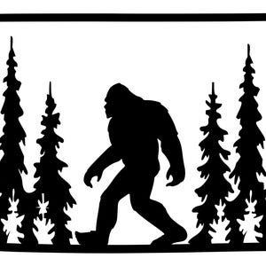 Wyoming Sasquatch sticker- Wyoming Sasquatch - Die Cut Exterior/Interior Vinyl Bumper Decal Sticker - Various Colors & Sizes