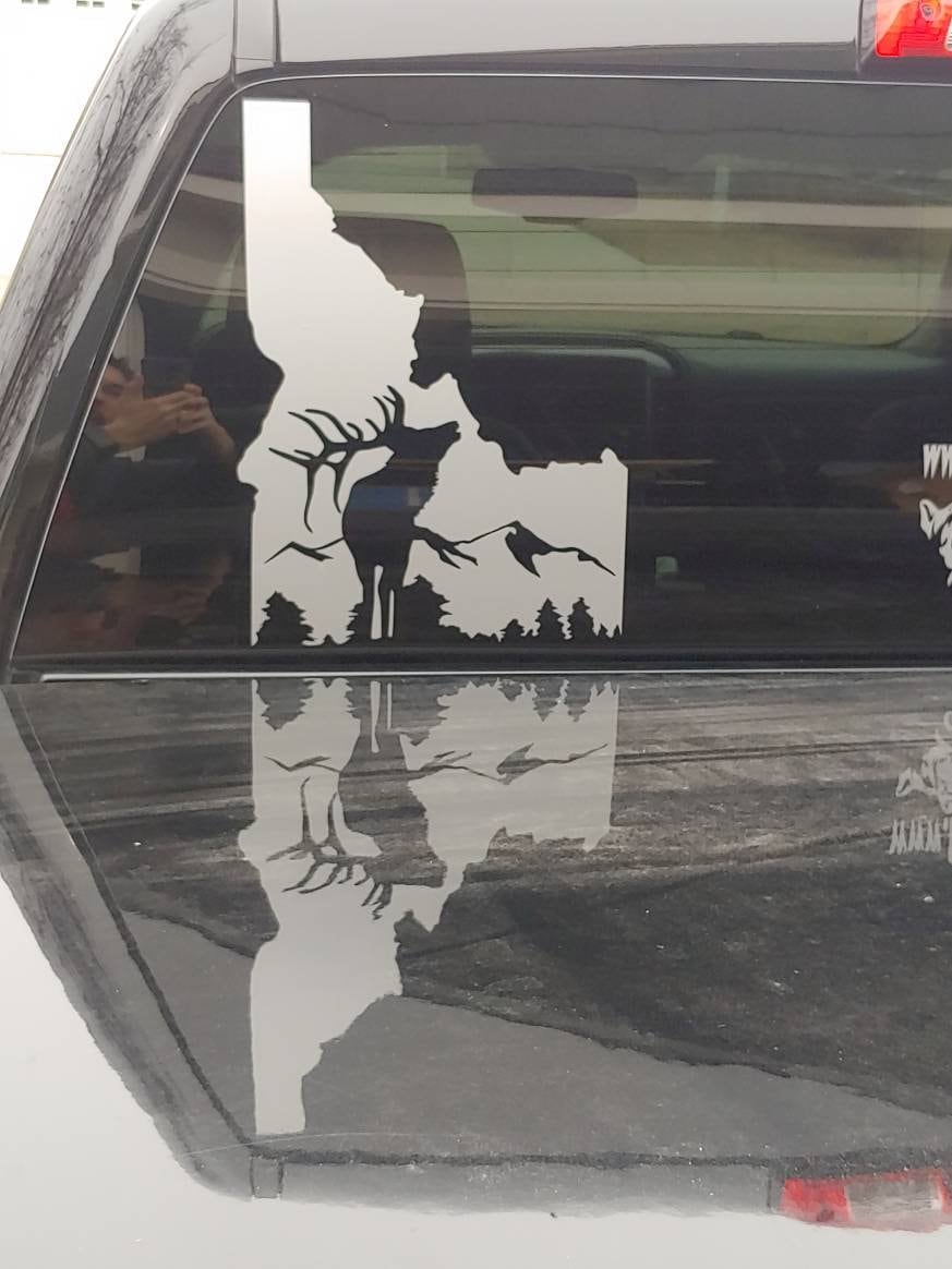 Idaho Elk Decal Idaho Outdoors ID Hunting 208 Wildlife Etsy