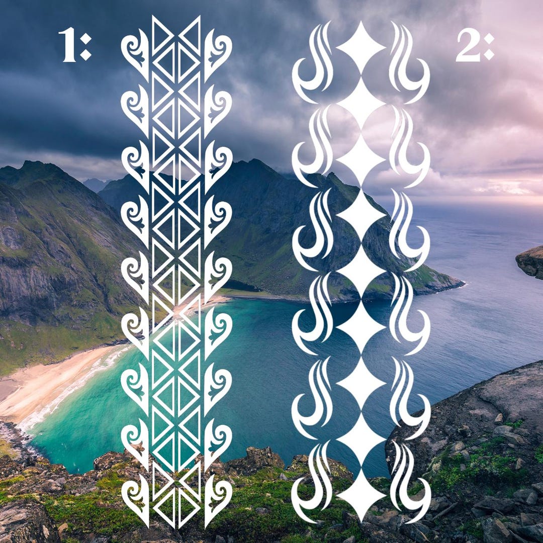 Hawaiian Tribal Waves and Triangles | Triangles Wave | Tribal Design ...
