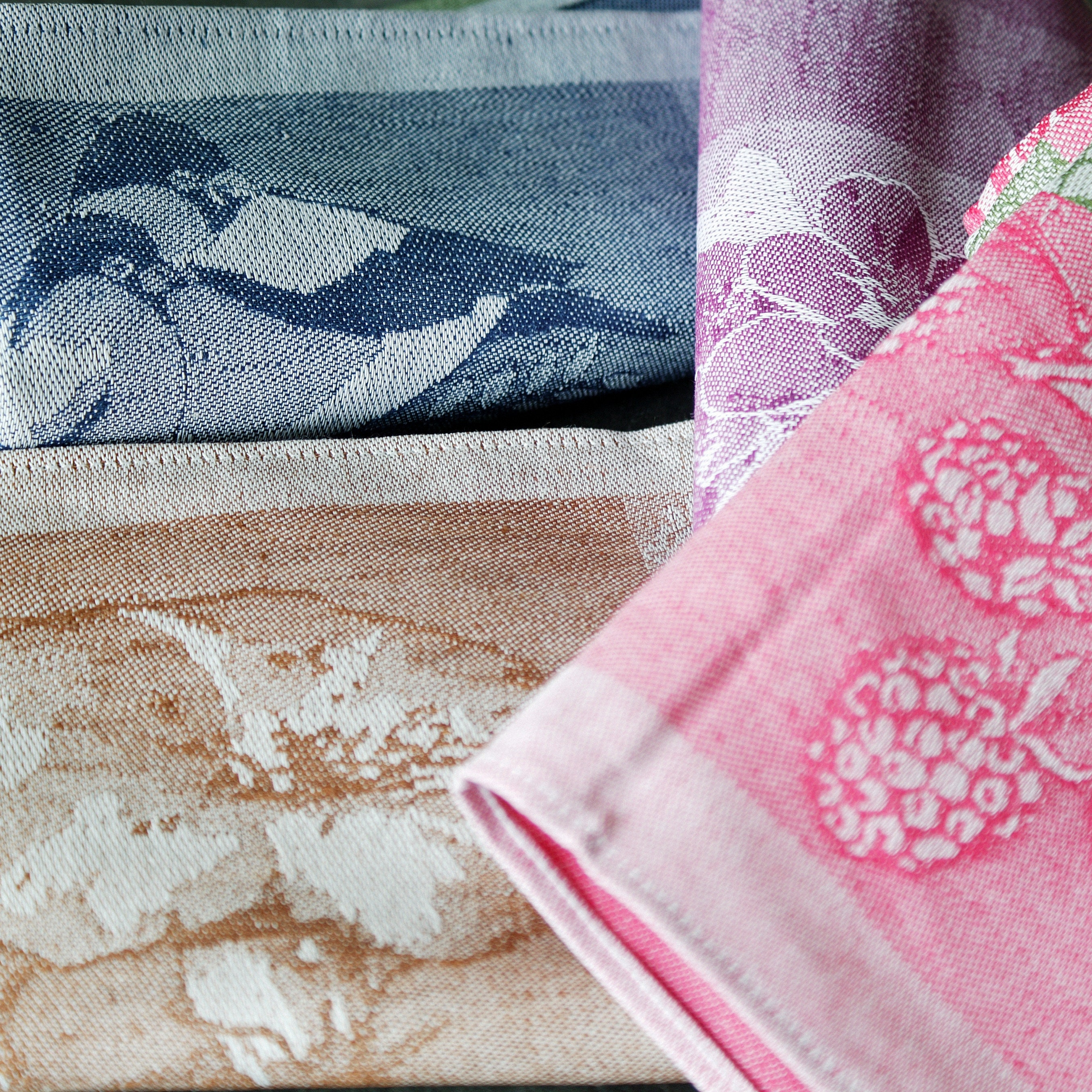 Jacquard Towels in set 4 SEASONS Linen Tea towel with hanging Etsy