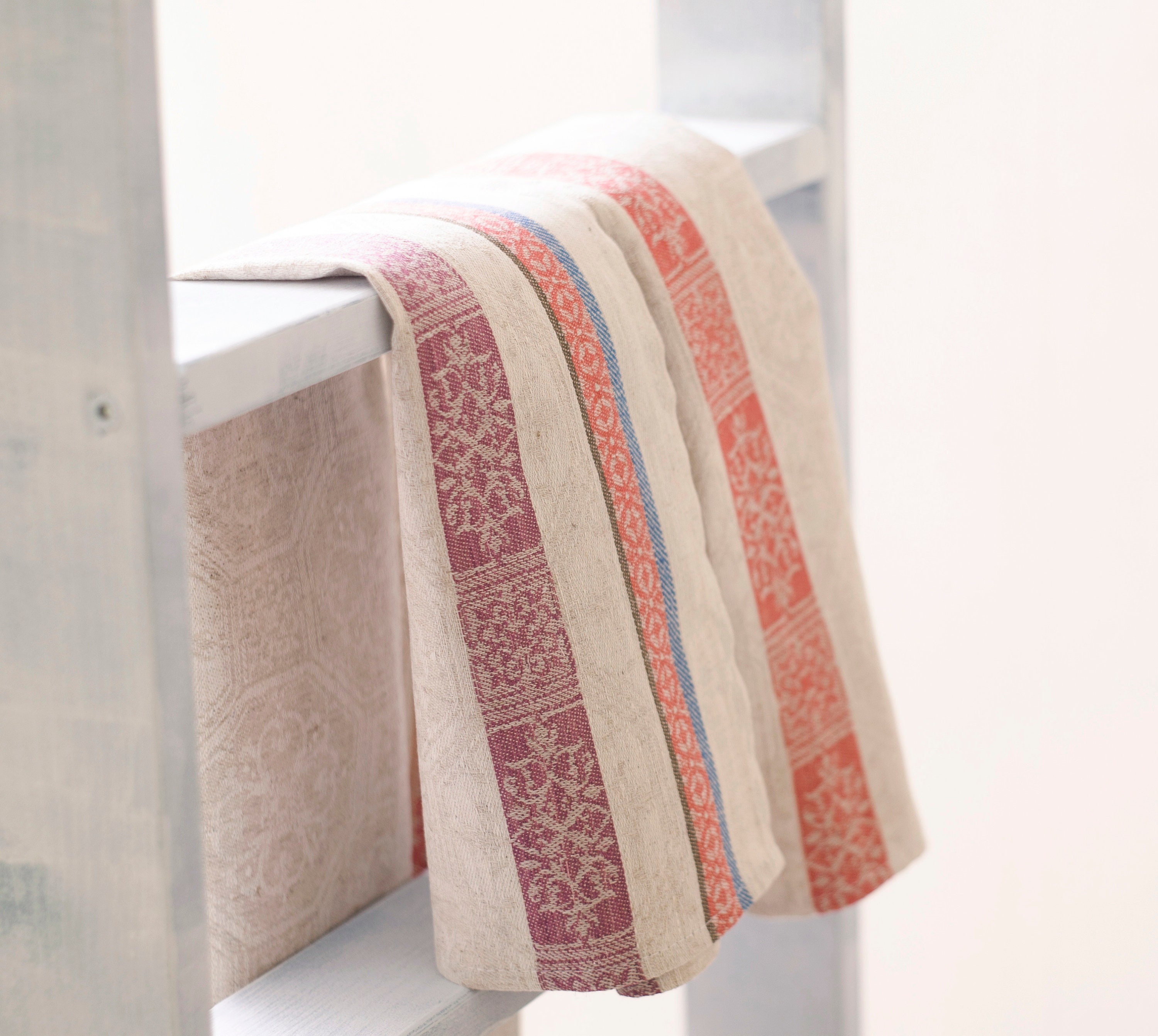 Linen Tea Towel 3 IN SET Farmhouse Hand Towel Kitchen Towel Etsy