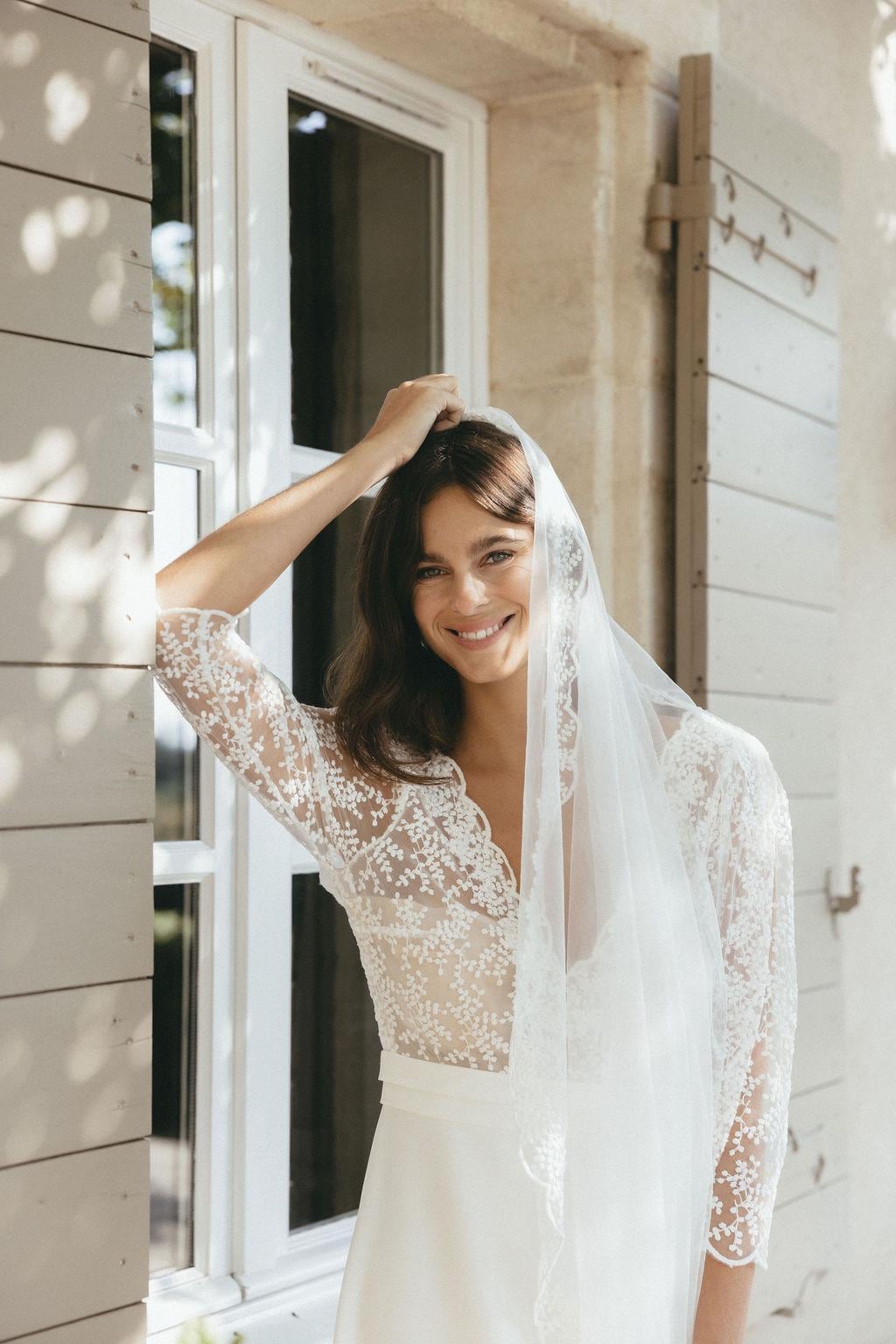 Robe de mariée Garance en dentelle fluide