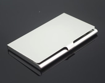 stainless steel business card holder metal card case business card case blank card holder frame hold a standard sized business card - Silver Business Card Holder stainless steel business card holder metal card case business card case blank card holder frame hold a standard sized business card - Silver Business Card Holder