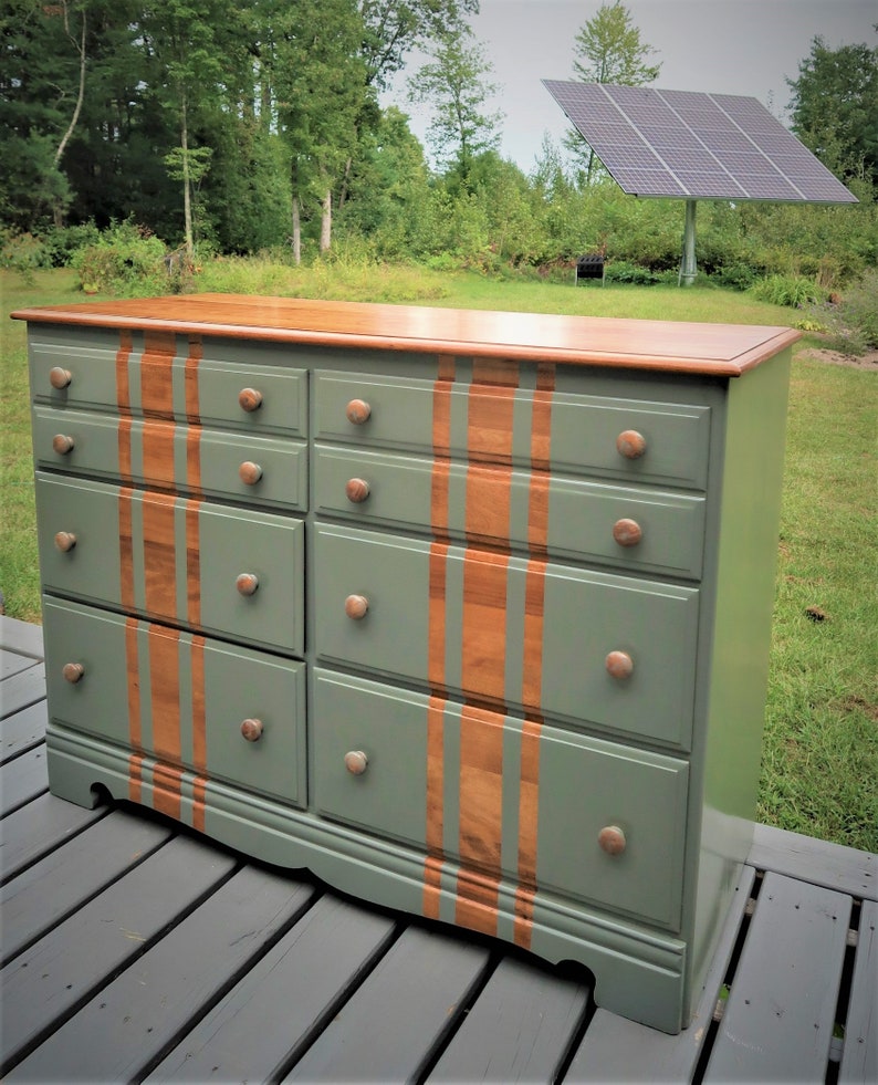 Classic And Sporty 6 Drawer Maple Dresser With Natural Wood Etsy