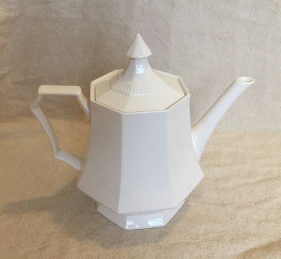 NIKKO Classic Collection white large teapot with lid Etsy