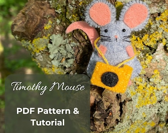 Felt Mouse Sewing Pattern – Beginner Friendly DIY Toy (PDF Pattern)