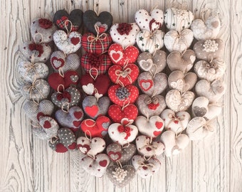 Handmade hanging felt Heart Ornaments