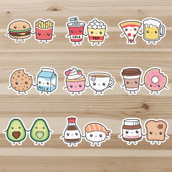 Perfect Match Food Stickers - Etsy