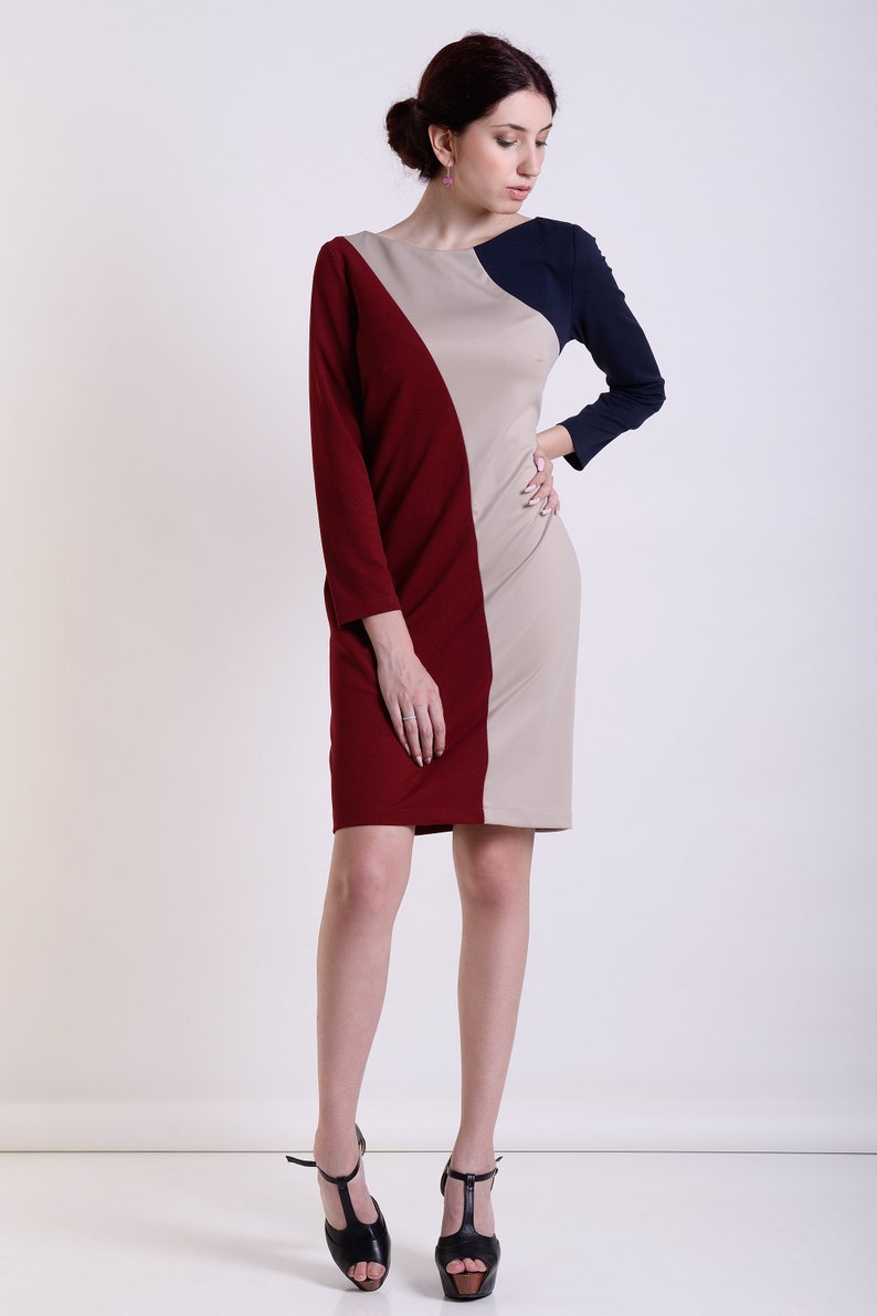 shift red dress