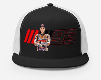Marc Marquez 93 Repsol Honda Trucker Hat | MotoGP Racing Snapback Cap