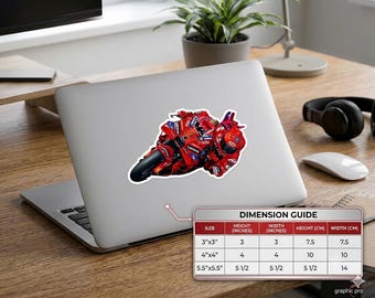 Marc Márquez MotoGP, The Ultimate MotoGP Thrill Sticker - Lean Angle Perfection, Bubble-free stickers