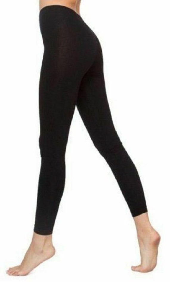 Black viscose leggings hotsell