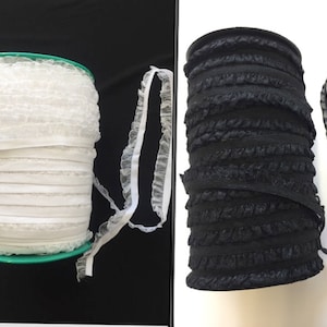 Dekoratives Elastisches Spitzenband Organza Rüsche Rüschen zum nähen Dessous Kante 15mm