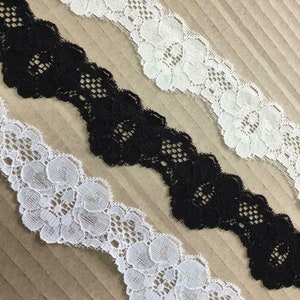 Scallop Stretch Lace 4 cm Beautiful Soft Floral Trim Craft Vintage Lingerie