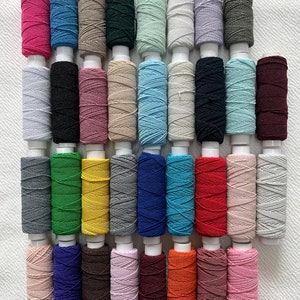 Shirring Shearing pack of 2 reels, ANY 2 COLOURS CHOOSE  ,Elastic Thread 20 metre spools ,spool,sewing, craft, dress making,smocking Elastic