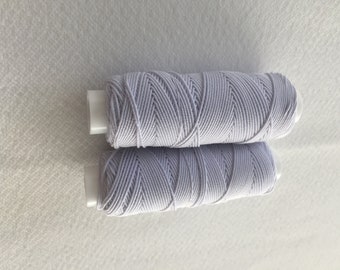 Shirring Shearing pack of 2 reels, White & White ,Elastic Thread 20 metre spools ,spool,sewing, craft, dress making,smocking Elastic