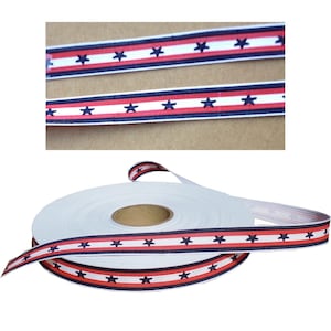 Rayures et imprimé étoiles art craft bow gift wrap ruban ruban 16mm polyester Trim