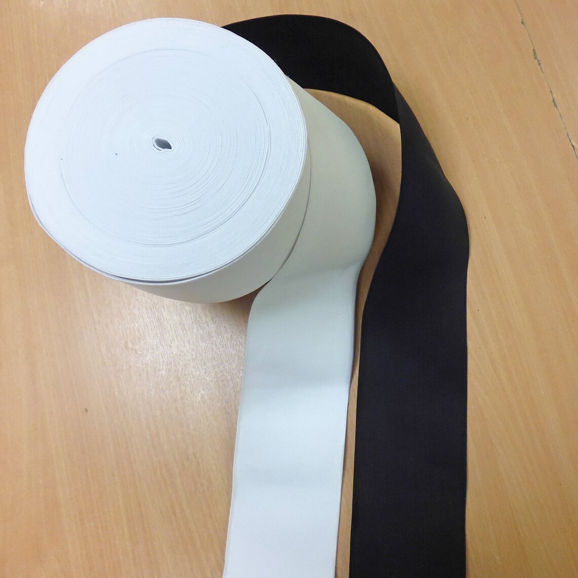 4 Inch 100 Mm Wide Black & White Premium High Quality Flat Woven ...