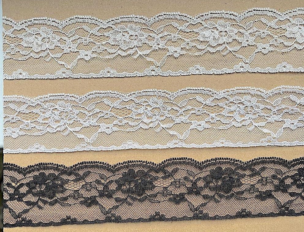 Lace Ribbon, Ivory Ribbon Lace, Wedding Decoration Lace Trim, Lace Tape,  Non-Stretched, Made In Taiwan, Good Quality, 10 yards
