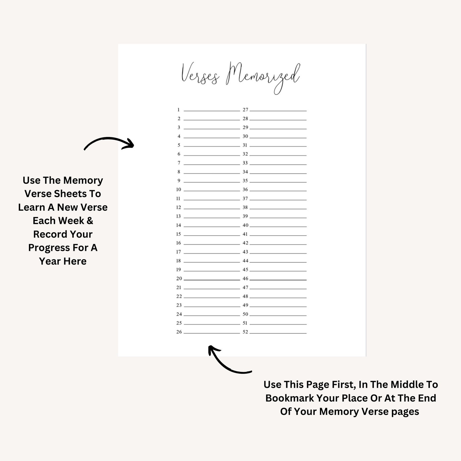Memory Verse Printable: Bible Study Worksheet (PDF Download) - Etsy