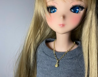 Smart doll, bjd necklace gold gem charm necklace