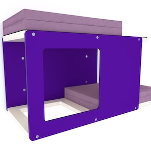 Wally CornerTunnel Upside-Down - Cat shelf, Cat activity center, Cat perch, gift, Cat bed, Cat gym,Cat bed, Wall Mounted, Cat room, Cat wall