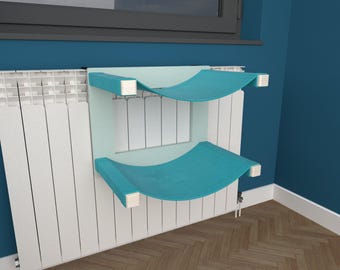 Toasty Twin Cot, Double Cat Radiator/Window Hammock, Heater Basket, Radiator Hanger Shelf, Radiator Cradle, Cat Radiator Bed