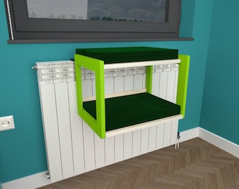 Toasty Twin Flat, Double Cat Radiator Bed, Radiator Basket, Radiator Hanger, Cat Radiator Shelf, Radiator Cradle, Cat Radiator Cushion
