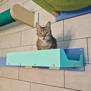Wally BigCat Flat Plus, Cat Shelf, Cat Gift, Wall Mounted Cat Bed, Wood Cat Climbing Shelf, Cat Perch, Wall furniture, Cat step, Modern bed