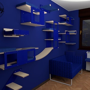 Paquete de habitación azul: Toasty Flat, Wally de 3 escalones, Bridge 12, Bridge 16, Corner, Corner Plus, Cot, Cube 30, Flat Plus, Stacker, 2 túneles, BigCatTunnel Mini