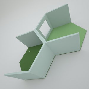 Wally OpenHex 2-pack, Hexagonal cat shelf, Honeycomb cat bed