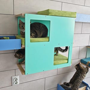 Wally Loft, Multilevel cat shelf with 3 cushions