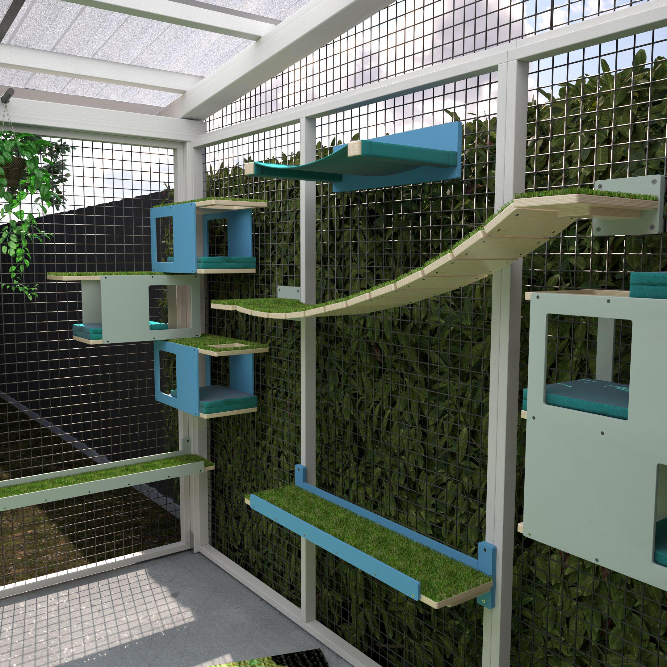 Ultimate Catio Furniture Bundle Set Of Cat Shelves For An Outdoor Cat 