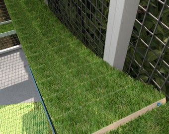 Catio WideBridge, puente para gatos de exterior con listones anchos (montaje individual en un solo paso)