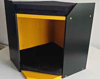 Wally BigCat CornerBox Double Decker - wall-mounted corner cat house with 2 cushions