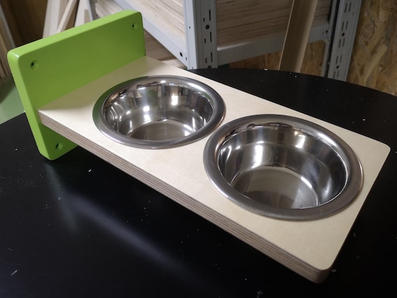 Wally Step Feeder Double Bowl Cat Feeding Shelf Feeding Station