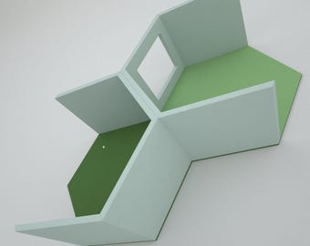 Wally OpenHex 2-pack, Hexagonal cat shelf, Honeycomb cat bed