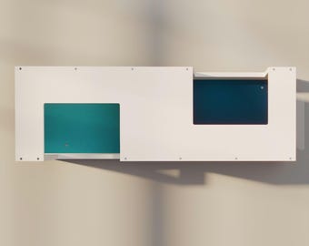 Wally BigCat Mezzanine - modern wall mounted cat shelf with a large cushion, great for cats of all sizes