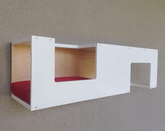 Wally Mezzanine, Cat shelf, Cat Floating Shelf, Wall Mounted Cat Bed, Cat perch, Cat gift, Cat bed, Cat box, Cat gym,Cat playground,Cat loft