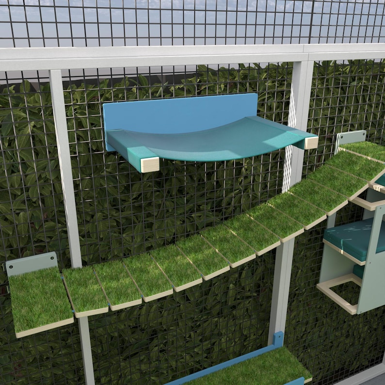 Catio Widebridge, Outdoor Cat Bridge With Wide Slats (1-step - Flat 35 ...