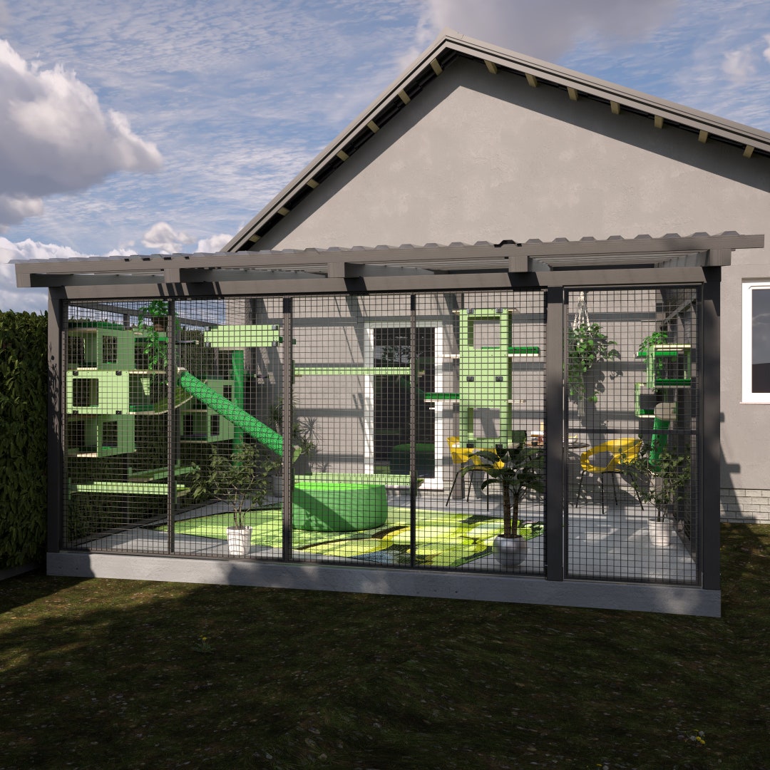 Buy Ultimate Big Cat Catio Furniture Bundle Set of Cat Shelves for an  Outdoor Cat Enclosure Online in India