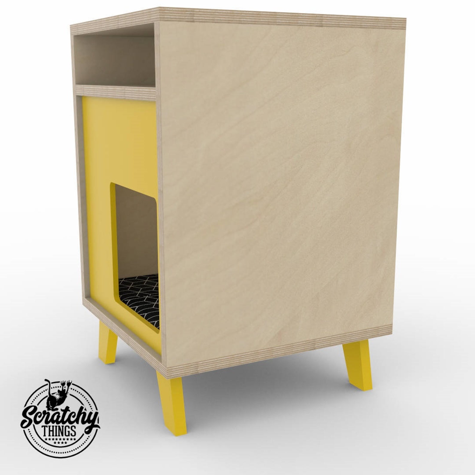 Boxy BedSide 40 Cat Bed Nightstand Cat Cave Pet Furniture Etsy