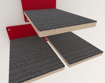 Wally Giant 1-Step 3-pack, 3 extra-long and wide sturdy cat stairs for large and heavy cats