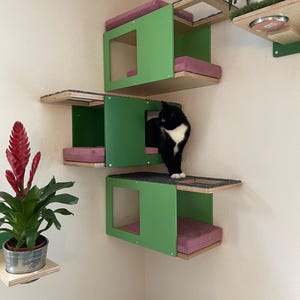 Wally CornerTunnel confezione da 3 - Mensola per gatti, Centro attività per gatti, Trespolo per gatti, Parete per gatti, Cuccia per gatti, Palestra per gatti, Complesso per gatti, Angolo per gatti, Montaggio a parete