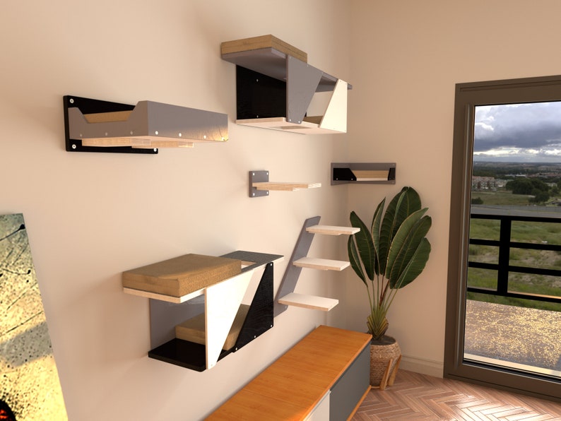 Sharp View Bundle Modern Wallmounted Cat Furniture With Etsy