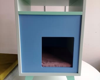 Boxy BedSide 40, Cat Bed, Nightstand, Cat Cave, Pet Furniture, Cat Side Table, Cat House, Cozy Cat Box, End Table, Coffee table, Cat loft