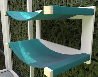 Catio Giant Twin Cot - outdoor cat double hammock for large cats